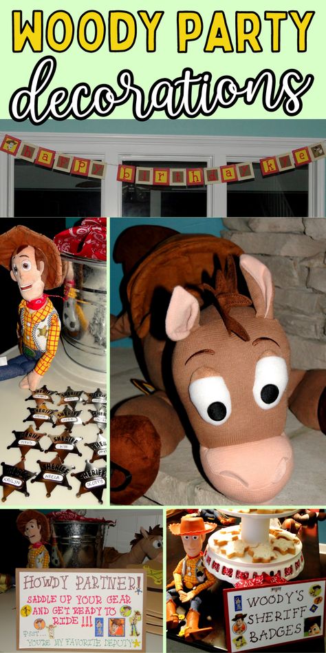 Toy Story is still a favorite movie for many kids, which means it makes a great birthday party theme! Here are some great ideas for Toy Story party decor, featuring Woody and Jessie! Woody Party, Woody And Jessie, Story Birthday, Toy Story Birthday Party, How To Make Toys, Toy Story Birthday, Toy Story Party, You're My Favorite, Favorite Movie