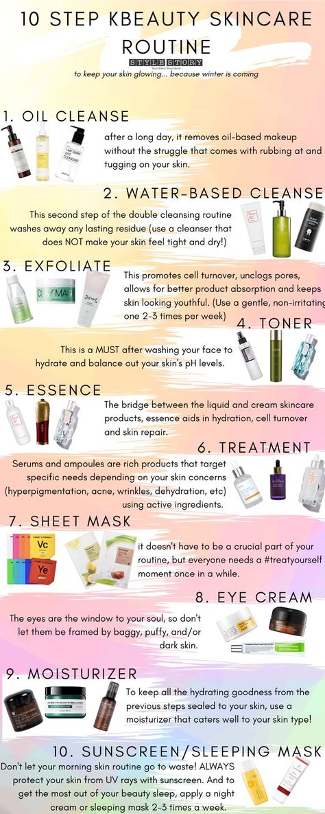 10 STEP K-BEAUTY SKINCARE ROUTINE #beauty #makeup #nailart #hairstyles K Beauty Routine, Korean Beauty Routine, Haut Routine, Korean Beauty Products, Skin Care Routine For 20s, Routine Skincare, Korean Skincare Routine, Korean Skin, Skin Care Steps