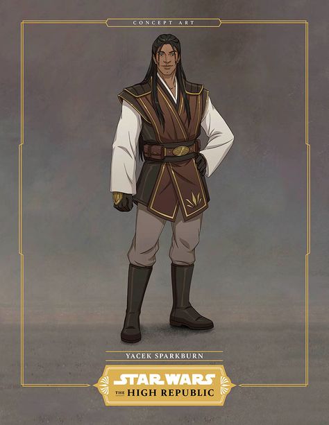 Meet 3 New Jedi from Star Wars: The High Republic: Mission to Disaster - Exclusive Reveal | StarWars.com Star Wars Jedi Oc Male, Jedi Outfit Concept Art, Star Wars High Republic Jedi, High Republic Jedi Robes, High Republic Jedi, Old Republic Jedi, Old Republic Jedi Concept Art, Star Wars High Republic Concept Art, Jedi Consular Art