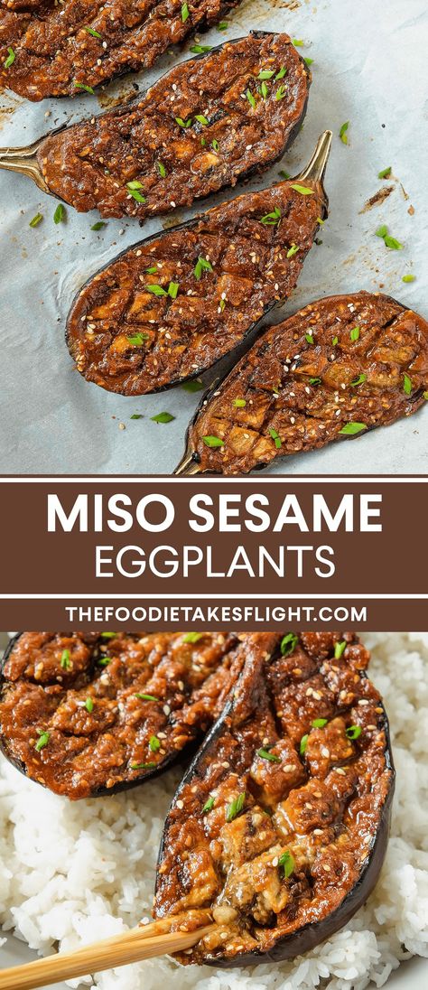 Miso Eggplant, Miso Recipe, Crazy Mother, Vegetarian Ideas, Vegetarian Mains, Delicious Sides, Asian Meals, Cooking Mama, Baked Eggplant