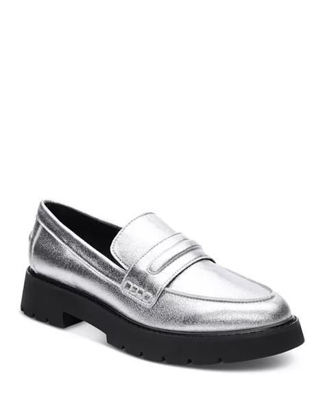 Sanctuary - Women's Westside Metallic Loafers Metallic Loafers, Graphic Tank Tops, Dress For Short Women, Lug Sole, Bra Women, Metallic Leather, Active Wear For Women, Handbag Accessories, Loafer Shoes