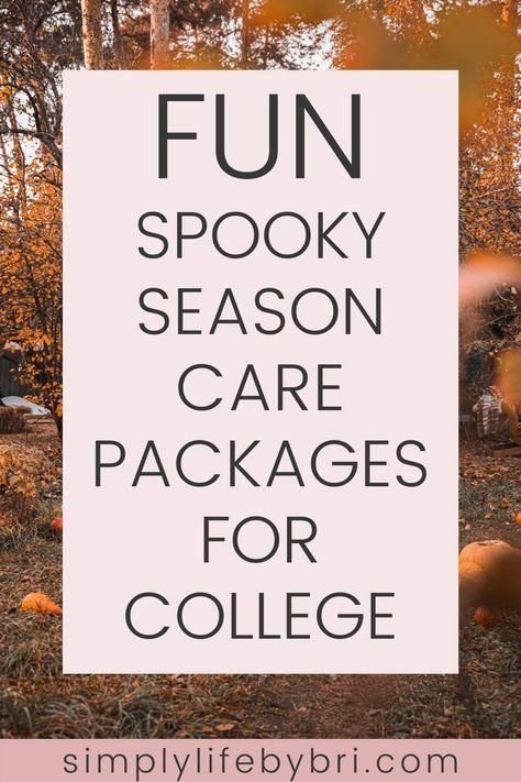 Ready for the best tips and tricks to make the cutest halloween care packages for college.  These care package ideas will help you master halloween in college! Student life. College living. Fall Gift Basket Ideas College, University Care Package Ideas, Halloween College Care Package Ideas, Fall Care Package Ideas For College, Halloween Care Package College, Halloween Care Package Ideas, Student Life Aesthetic, College Gift Boxes, College Basket