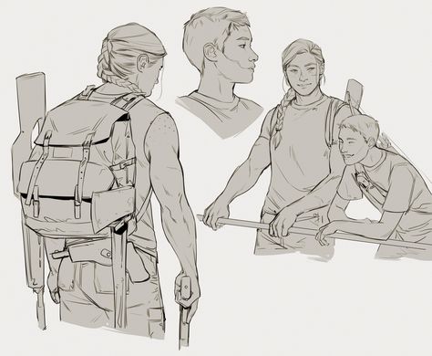 Lesly Oh ~ TLOU2 spoilers ~ on Twitter: "Sketches of my faves 💛 #TheLastofUsPartII… " Lesly Oh, Abby The Last Of Us, Abby Anderson, The Last Of Us2, Figure Reference, Lgbt Art, Game Character Design, Last Of Us, Freelance Illustrator