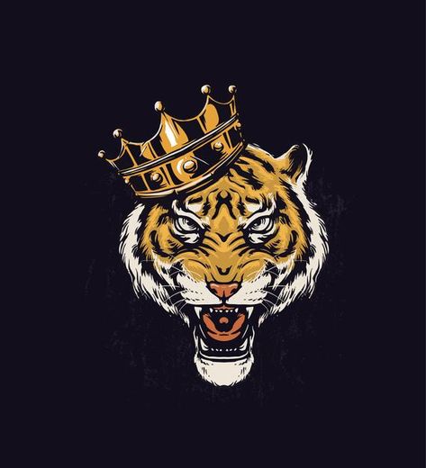 King tiger illustration | Premium Vector #Freepik #vector Tiger Dp, Tiger Drawing Sketches, Wallpaper For Love, Tiger Drawing Tutorial, Easy Tiger Drawing, Tiger Drawings, Tiger Profile, Whatsapp Dp Images Hd, Tiger Photography