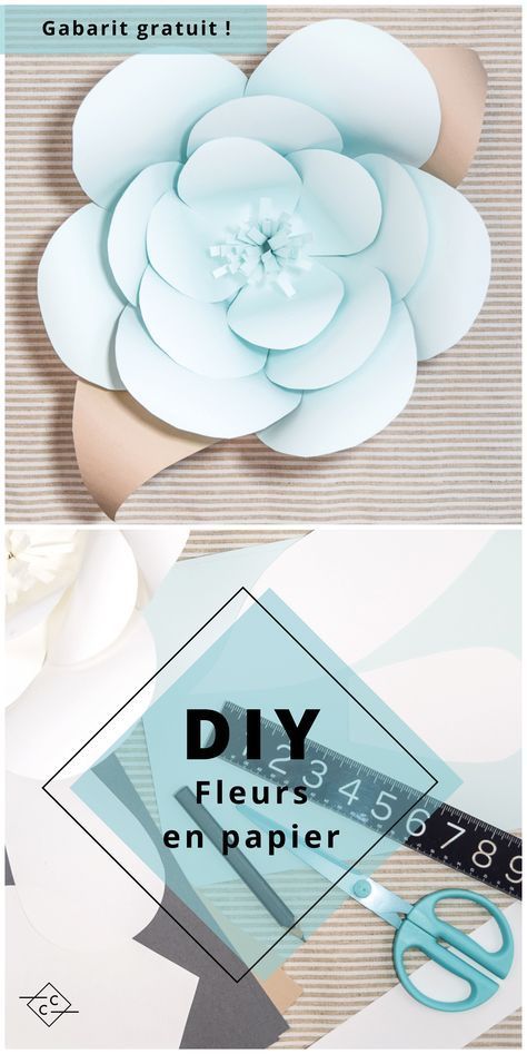 DIY fleurs en papier avec gabarit gratuit - Paper flowers with free printable by Carton Carton Diy Fleur, Terrarium, Paper Flowers, Silicone Molds, Paper Art, Free Printable, Free Printables, Bouquets, Flowers