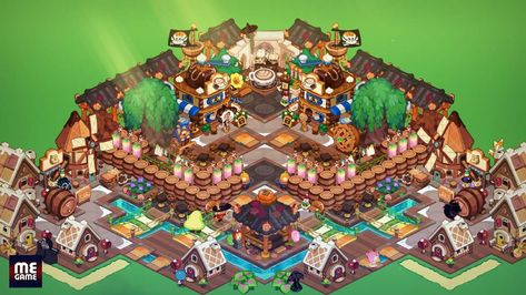 Cookie Run Layout, Cookie Run Cookies, Crk Kingdom Layout, Crk Kingdom Layout Ideas, Crk Designs, Crk Ideas, Crk Layout, Kingdom Layout, Kingdom Ideas