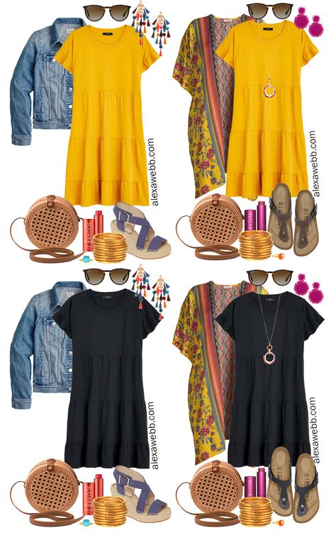 Casual Dress Outfit Plus Size, Size 16 Women Outfits Spring, Summer Dresses For Plus Size Women, Alexa Webb 2023, Summer Outfits Plus Size 2023, 2023 Plus Size Summer Outfits, Black Tiered Dress Outfit, Boho Summer Outfits Plus Size, Black Casual Dress Outfit