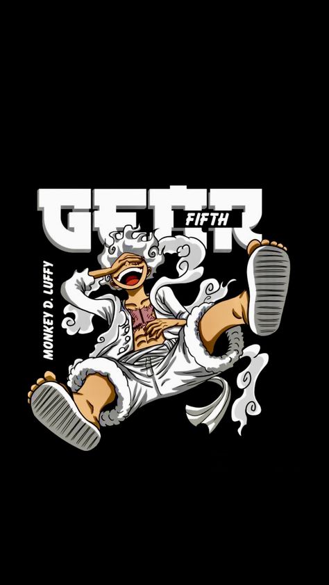 Luffy Gear 5 Tshirt Design, Luffy Tshirt Design, Luffy White, Super Saiyan Forms, Mystic Gohan, Dtf Print Designs, Luffy Design, Red Ribbon Army, Dragon Ball Super Super Hero