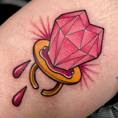 Ring Pop Tattoo, Candy Tattoo, Tattoo Graffiti, Instagram Ring, Geometric Mandala Tattoo, Pink Tattoo, Ring Pop, Geometric Mandala, Anchorage Alaska