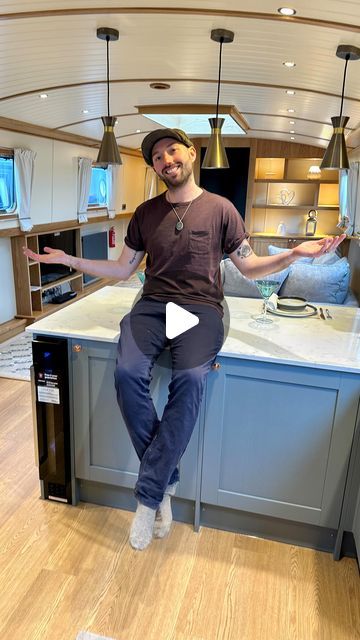 Adam Lind on Instagram: "Would you live in this boat worth £150,000?  I love my Narrowboat but there is something desirable about a boat with that bit more space and I’m often asked about prices on different sized boats.  @lakelandleisuremarinas kindly let me have a look around this Eurocruiser and I thought you might want to snoop inside it also 👀   What do you think?  #luxuryhomes #boatlife #hometour #luxuryhome #widebeam #boat #interior #alternativeliving" Widebeam Boat Interiors, Narrow Boat Interior, Boat Decorating Ideas Interiors, House Boat Interior, Widebeam Boat, Narrowboat Interiors, Boat Interior Design, Boat House Interior, Boat Decor