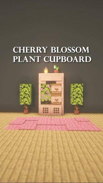 Arayzia on Instagram: "Minecraft Cherry Blossom Plant Cupboard Tutorial 🌸Follow for more! 🌿Check out my other socials in my bio! 🦋 No Reposting _________________________________ #minecraft #minecraftjava #minecraftjavaedition #minecraftbedrock #minecraftpe #minecraftpocketedition #minecraftbuilds #minecraftbuild #minecraftbuilding #minecraftbuilder #minecraftarchitecture #minecraftideas #minecraftonly #minecraftdaily #minecraftcreations #minecraftpc #minecrafthouse #minecrafthouses #minecrafthouse #minecrafter #minecrafters #minecrafttutorial #coquette #bow" Minecraft Kitchen Ideas Cherry Blossom, Cherry Interior Design Minecraft, Cherry Blossom House Decor, Cherry Blossom House Decor Minecraft, Cherry Furniture Minecraft, Cherry Decor Minecraft, Cherry Blossom Wall Design Minecraft, Minecraft Cupboard, Cherry Kitchen Minecraft