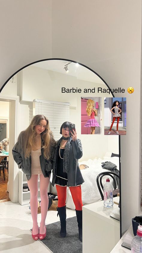 Barbie And Raquelle Costume Duo, Iconic Duos Girls, Iconic Duo Spirit Week, Raquelle Barbie Outfits, Raquelle Costume, Barbie And Raquelle Costume, Barbie And Raquelle, Up Halloween Costume, Dress Up Halloween