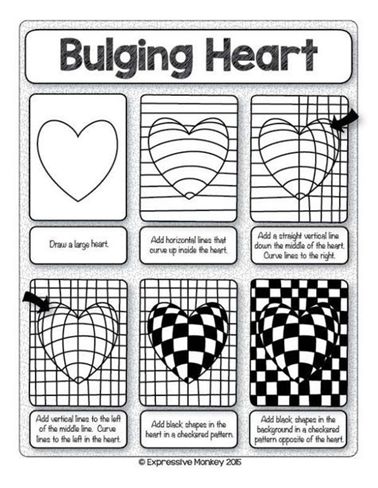 OPTICAL ILLUSION ART - Visual Arts Enrichment with H.L. Groenstein Op Art Projects, Illusion Kunst, Op Art Lessons, Art Cube, Art Lessons Middle School, Art Optical, Art Worksheets, Optical Art, Optical Illusions Art