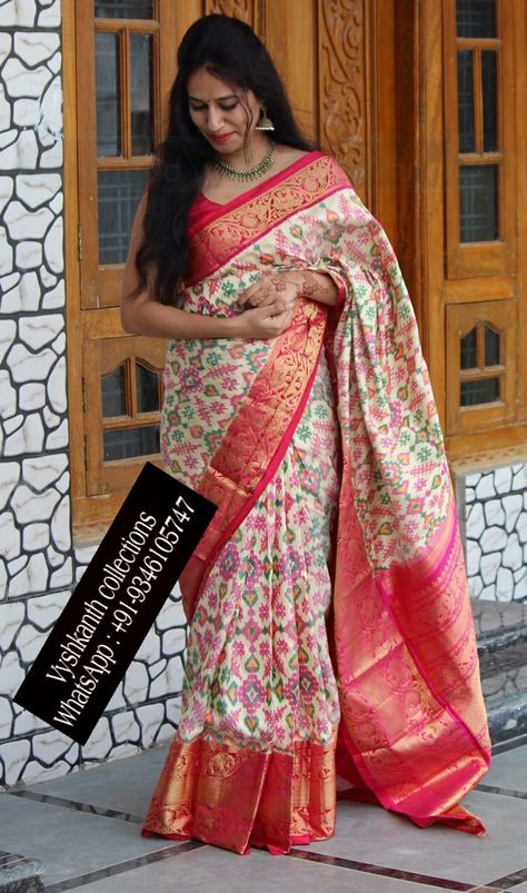 Pochampally ikkat silk sarees ,lahengas ,duppatas and ikkat cotton suits ,sarees available For orders plz msg me in WhatsApp: 9346105747  #ikkat #ikkat sarees # pochampally sarees #pattu sarees #traditional wear #uppada silk #kuppadam silk Pochampally Sarees Pattu, Kuppadam Pattu Sarees, Sarees Traditional, Sarees Pattu, Pochampally Ikkat Silk Sarees, Sarees For Girls, New Saree Designs, India Clothes, Half Saree Designs