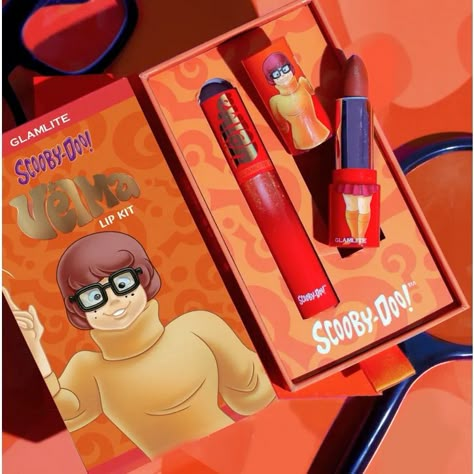 Glamlite X Scooby Doo Lip Kit In Velma Brand New In Box Limited Edition Cruelty Free Full Sizes Includes A Brown Nude Lipstick & Sparkly Glittery Lipgloss All My Items Are Guaranteed Authentic Smoke Free Home Brown Nude Lipstick, Scooby Doo Velma, Hello Kitty Room Decor, Hello Kitty Rooms, Makeup Stuff, 19th Birthday, Nude Lipstick, Body Care Routine, Makeup Obsession