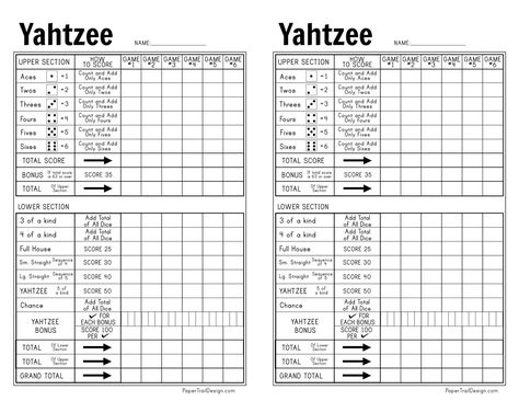 Use this free printable yahtzee score sheets with 2 per page for your next family game night. All you need are 5 dice and this printable. Yahtzee Score Card Free Printables, Yatzy Score Card Printable, Printable Yahtzee Score Sheets, Quixx Score Sheet, Yahtzee Score Sheets Free Printable, Yahtzee Score Card, Yahtzee Score Sheets, Yahtzee Game, Make Your Own Game