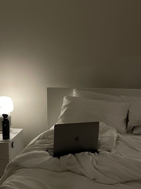 Bed Aesthetic Night, Aesthetic Bedroom Night, White Bedsheets, Crypto Portfolio, Apple Phone Case, Clothes And Shoes, Minimalist Room, Shoes And Boots, Dream Apartment