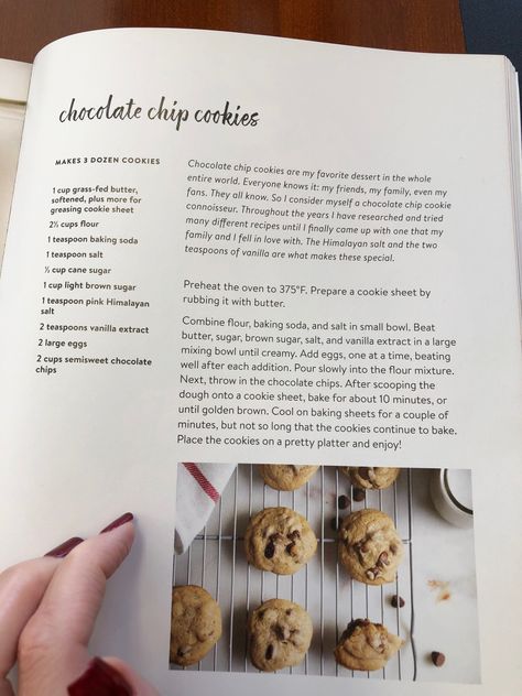 Jesse James Decker Chocolate Chip Cookies Jessie James Decker Chocolate Chip Cookies, Jessie James Decker Chocolate Chip, Jessie James Decker Cookie Recipe, Jessie James Decker Cookies, Jesse James Decker Chocolate Chip Cookie, Jesse James Decker Recipes, Jessie James Decker Recipes, Dairy Free Deserts, Celebrity Cookbooks