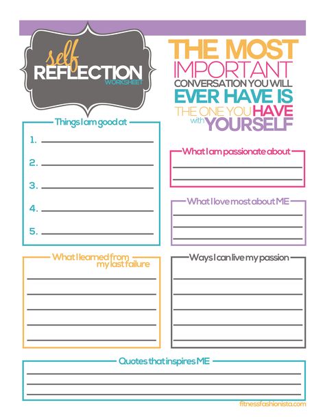 Holiday Group Therapy Activities, Positive Worksheets, Self Reflection Worksheet, Worksheet For Adults, Reflection Worksheet, Journal Sheets, Counseling Worksheets, Reflection Activities, Self Advocacy