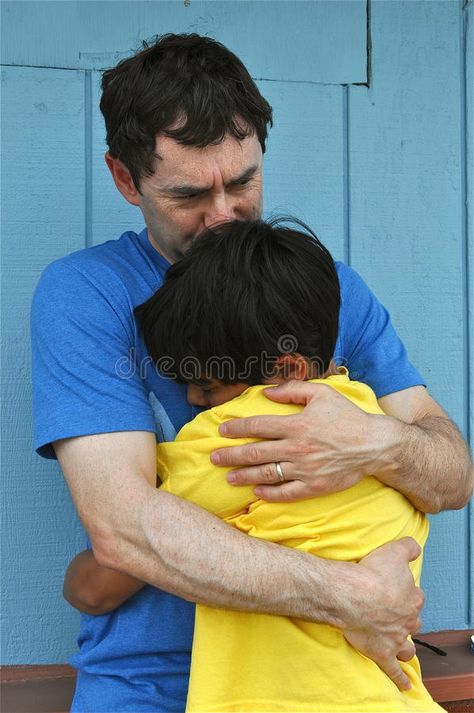 Devoting Dad. A father is hugging his son with tons of love , #AFF, #father, #Dad, #Devoting, #hugging, #love #ad People Hugging Reference Photo, Platonic Hug Reference, Kneeling Hug Reference, Father Son Pose Reference, Intimate Hug Reference, Father Son Reference Drawing, Height Difference Hug Reference, Father Pose Reference, Protective Hug Reference