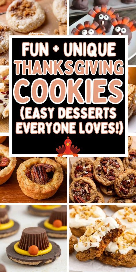 The best cookies for thanksgiving, including no bake sweet treats and homemade cookies and bars for your thanksgiving dessert table, bake sale, or friendsgiving potluck. Friendsgiving Decorated Cookies, Holiday Cookie Recipes Thanksgiving, Thanksgiving Day Cookies, Turkey Oreo Cookies, Thanksgiving Theme Cookies, Best Cookies For Thanksgiving, Thanksgiving Themed Cookies, Thanksgiving Cookies Decorated Easy, Turkey Cookies For Kids