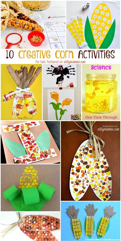 Corn Activities, Activities For Thanksgiving, Themed Activities For Kids, Bubble Wrap Crafts, Corn Craft, Corn Painting, Harvest Crafts, November Crafts, Thanksgiving Harvest