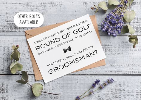 Could Have Been Golf Best Man Groomsman Usher Proposal Card - Etsy Canada Groomsmen Proposal Gifts Golf, Golf Save The Date Ideas, Golf Themed Groomsmen Gifts, Golf Ball Groomsmen Proposal, Usher Proposal, Groomsmen Cards Be My Groomsman, Funny Proposal, Golf Funny, Be My Groomsman