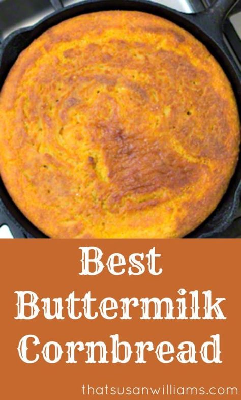 Creole Cornbread Recipe, Home Made Cornbread, Cornbread Without Buttermilk, Buttermilk Cornbread Recipe, Corn Cornbread, Fall Bread Recipes, Buttermilk Recipe, Southern Cornbread Recipe, Best Cornbread Recipe