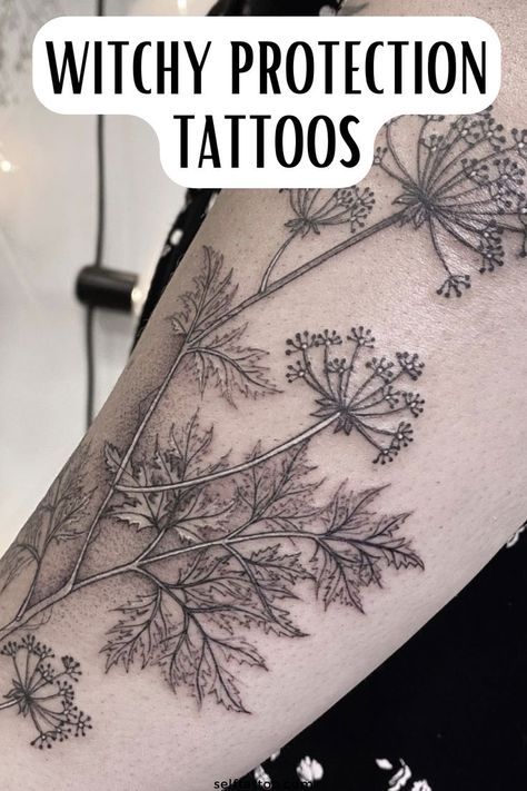 Many people who identify as pagans, Wiccans, or witches often do certain rituals to protect themselves and their spaces from negative energy. You can take this idea further and give yourself 24/7 protection wherever you are by getting a protection tattoo. A witchy-themed protection tattoo can take many forms, from flowers and specific tarot cards to ancient runes from the Norse religion. Protection Tattoos, Witchy Protection, Leg Band Tattoo, Self Tattoo, Leg Band Tattoos, Epic Dragon, Band Tattoo Designs, Band Tattoo, Runes