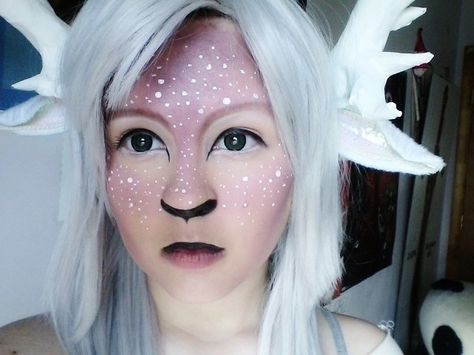 Narnia Makeup, Fawn Cosplay, Faun Makeup, Faun Cosplay, Fawn Makeup, Deer Halloween Makeup, Faun Costume, Fantasy Make-up, Deer Makeup