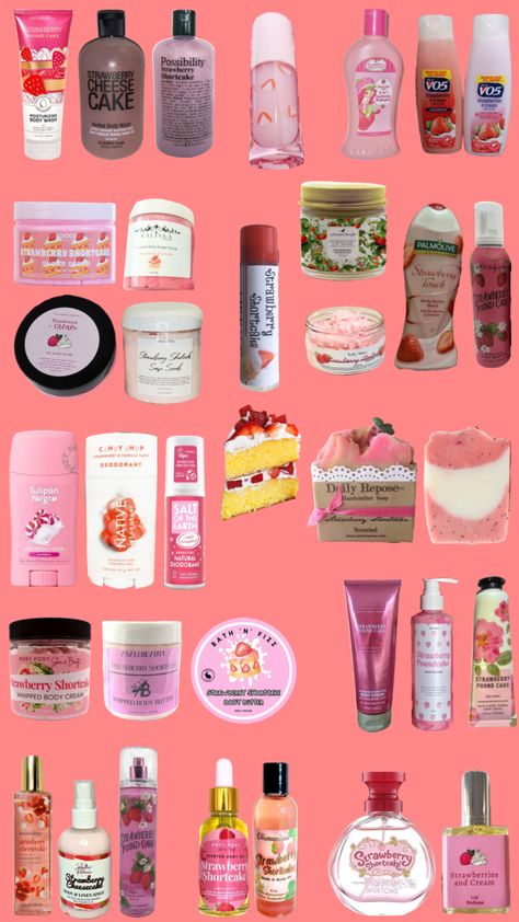 #strawberryshortcake #strawberry #showerscents #showerscent #showerproducts #showercombo #foryou #fyp Herbal Body Wash, Shower Skin Care, Body Smells, Body Care Routine, Moisturizing Body Wash, Strawberry Shortcake, Create Collage, Your Aesthetic, Body Wash