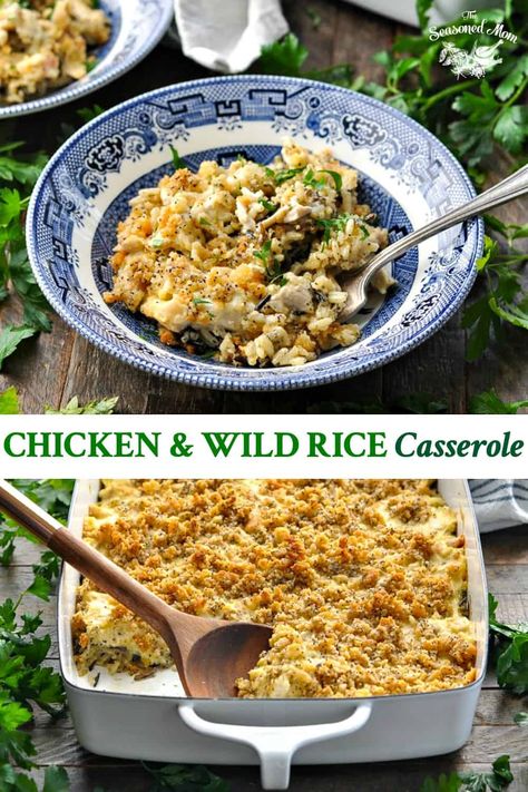 This Chicken and Wild Rice Casserole with Poppy Seeds is an easy dinner recipe that the whole family will love! It's total comfort food, and best of all, the convenient meal can be prepared in advance and refrigerated or frozen until you're ready to serve! Chicken Casserole Recipe | Chicken and Rice | Freezer Meal Chicken And Wild Rice Casserole, Chicken Wild Rice Casserole, Poppy Seed Chicken Casserole, Hospital Food, Chicken Wild Rice, Pantry Challenge, Wild Rice Casserole, Chicken Casseroles, Freezable Meals