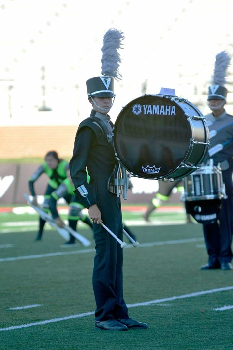 Bass Drum Marching Band, Marching Band Flute, Marching Band Pictures, Marching Band Drumline, Marching Bass Drum, Band Aesthetic, Marching Band Humor, Drum Corps International, Vet Medicine