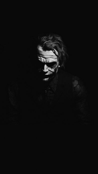 Joker Black Wallpaper, Black And White Joker, Heath Ledger Joker Wallpaper, Joker Aesthetic, Dark Knight Wallpaper, Watercolor Wallpaper Phone, Joker Dark Knight, Black Joker, Joker Wallpaper