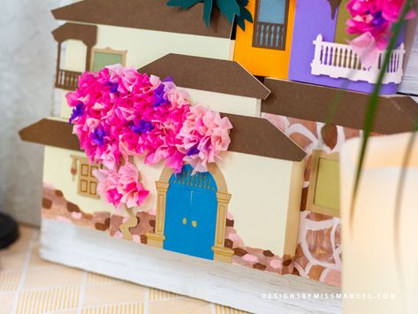 3D Encanto House - Casita Cut File - Designs By Miss Mandee Encanto Flowers, Encanto House, House Paper Craft, 3d Birthday Cake, Craft Cricut, Gingerbread House Template, Encanto Birthday, Disneyland Castle, House Template