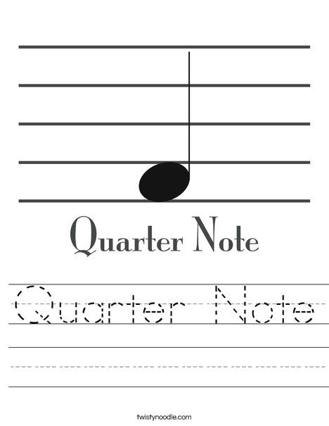 Quarter Note Worksheet from TwistyNoodle.com Learning Piano, Music Theory Worksheets, Kindergarten Music, Homeschool Music, Music Lessons For Kids, Eighth Note, Counting Worksheets, Music Worksheets, Elementary Music