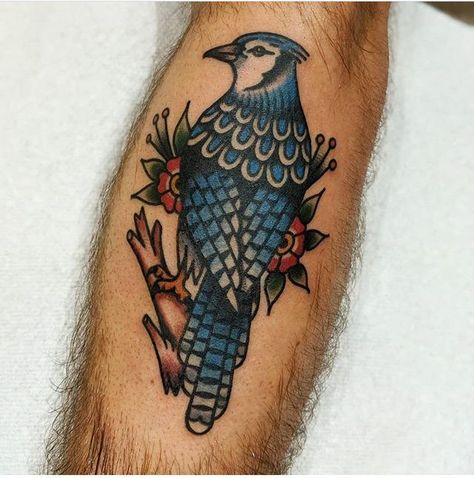 Traditional Blue Bird Tattoo, Blue Jay Traditional Tattoo, Blue Traditional Tattoo, Blue Heron Tattoo Traditional, American Traditional Blue Jay Tattoo, Trad Bird Tattoo, Blue Bird Tattoos, American Traditional Bird Tattoo, Jay Bird Tattoo