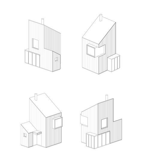 Tiny Retreat - Modern Cabins Single Slope Roof, Slope Roof, Ski Hut, Modern Cabins, Scandinavian Dining Room, Home Structure, Small Sheds, Container Shop, Tiny House Cabin