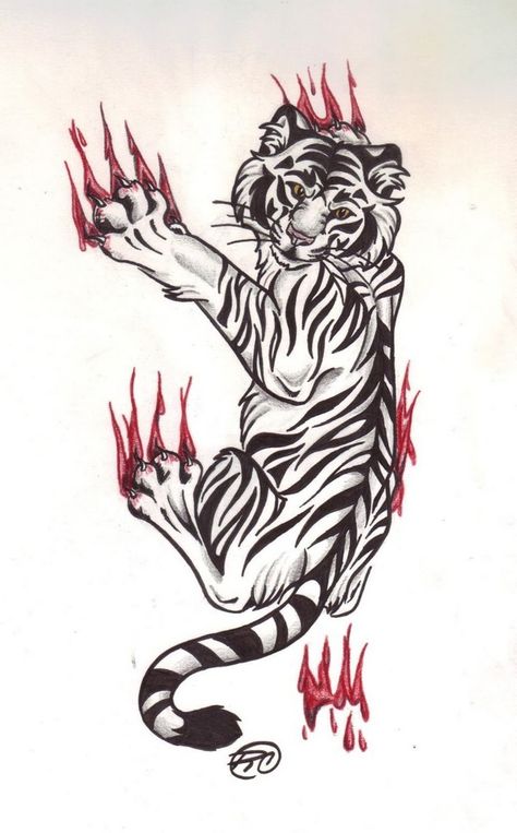 Tiger Tattoo Drawing White Tiger Tattoo, Godzilla Tattoo, Tattoo Easy, Japanese Tiger Tattoo, Tattoo Posters, Cool Tattoo Drawings, Tiger Tattoo Design, Tiger Drawing, Tattoo Templates