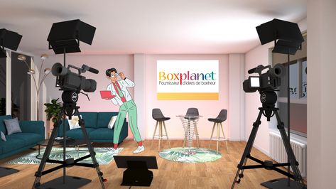 Boxplanet vous propose la mise à disposition d'un plateau TV pour vos séminaires et réunions d'entreprise. Plateau Tv, Tv