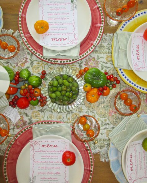 tomato themed dinner party for tomato girl summer Tomato Birthday Party, Tomato Party Theme, Tomato Theme Party, Tomato Party, Engagement Dinner Party, Tomato Girl Summer, Tomatoes Dinner, Themed Dinner Party, Minimalist Food