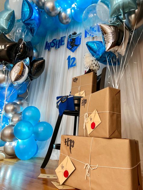 Ravenclaw Birthday Party Ideas, Ravenclaw Party, Luna Lovegood Harry Potter, Harry Potter Party Decorations, Harry Potter Bday, Harry Potter Birthday Party, Party Setup, Harry Potter Ravenclaw, Harry Potter Birthday