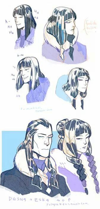 Examples of Nipait hairstyles. Similar to those of the Taqqiq tribe. Water Tribe Avatar The Last Airbender, Waterbender Hairstyles, Water Tribe Hair, Avatar The Last Airbender Hairstyles, Water Tribe Hairstyles, Atla Waterbender Oc, Atla Hairstyles, Avatar The Last Airbender Oc Water Tribe, Tribe Hairstyles