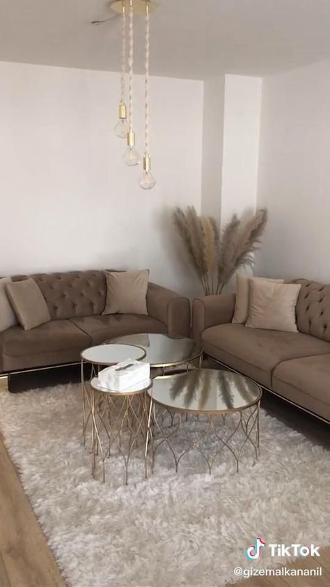 Oatmeal And Gold Living Room, Beige Color Sofa Living Room, Small Cream Living Room Ideas, Modern Beige Living Room Interior Design, Champagne Sofa Living Room, Beige Aesthetic Living Room Ideas, Tan Couch Living Room Ideas Colour Schemes, Living Room Inspo Beige, Beige Furniture Living Room