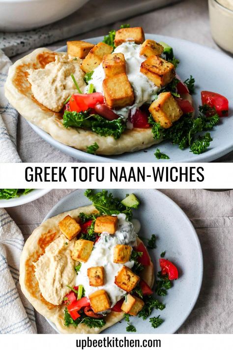 Naan Sandwiches, Greek Kale Salad, Naan Wraps, Greek Chicken Souvlaki, Resep Sandwich, Greek Diet, Vegan Mediterranean, Vegan Greek, Monte Cristo Sandwich