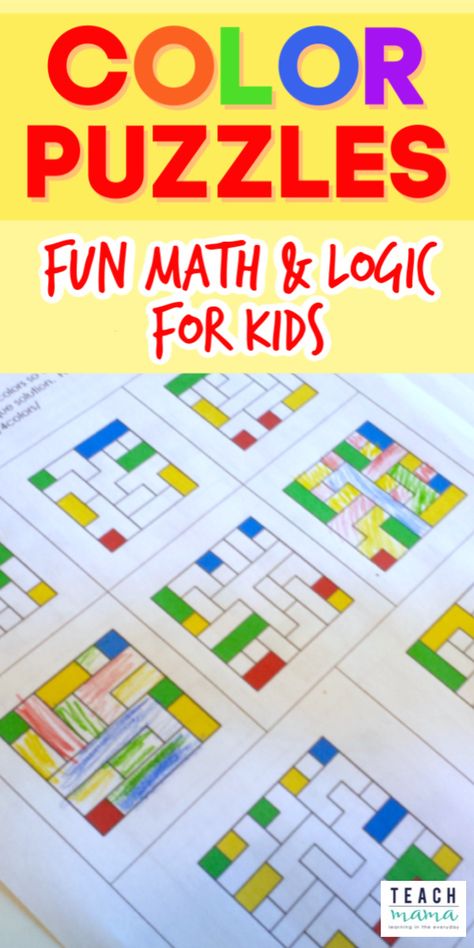 This fun activity for kids is a creative and fun way to teach kids math and logic. It's a math activity in a fun way that kids love! This free printable math and logic activity for kids makes for a great educational game to use on a rainy or winter indoor day! #math #kidsactivities #kids #teaching #logic #mathgames #learning #printable Kindergarten Logic Puzzles, Math Activities For School Age, Logic Puzzles For Kids Free Printable, Logical Thinking Activities For Kids, Logical Reasoning Worksheets, Critical Thinking Activities For Kids, Logic Games For Kids, Logic Math, Math Logic Puzzles