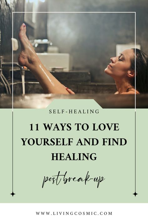 11 Ways to Love Yourself and Find Healing Post a Break-Up by Living Cosmic | Vanessa Alexandra - Self Care & Personal Development Blogger | Based in Florida, USA | Empowering women to reach their full potential, self-love, self-love after a breakup, healing tips for heartbreak, self-care post breakup, coping with a breakup, how to cope with a breakup, emotional healing strategies, self-compassion after a breakup, rebuilding self-esteem, moving on with self-love, self-reflection after a breakup Cope With Breakup, How To Heal From A Break Up, How To Be Okay After Breakup, Breakup Healing Prompts, Healing From A Breakup Affirmations, Self Care After Break Up, How To Heal After A Breakup, How To Cope With A Breakup, How To Heal From A Breakup