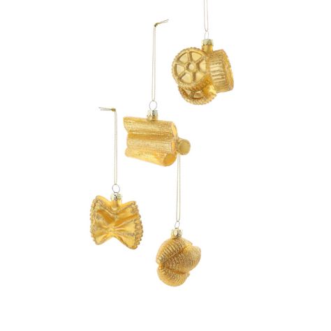 Set of 4 Pastas Bauble Tree Decoration Heirloom Ornaments, Cody Foster, Food Ornaments, Italian Christmas, Christmas Time Is Here, Italian Pasta, A Silent Voice, Glass Christmas Ornaments, Santa Christmas