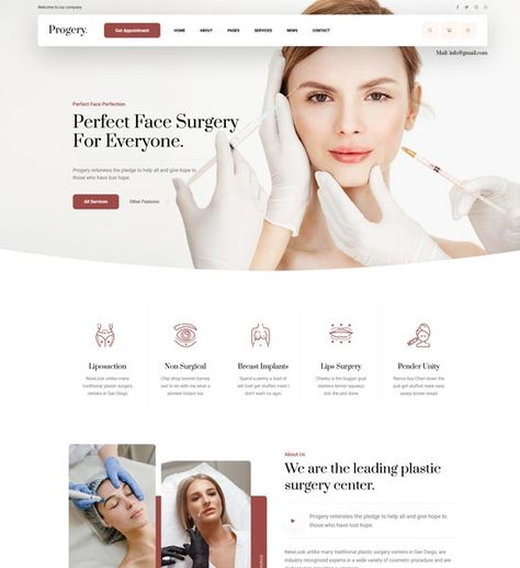 Website Branding Design, Beauty Web, Medical Website Design, Studio Medico, Dental Website, Design Tricks, Cosmetic Clinic, Aesthetic Medicine, Business Website Design