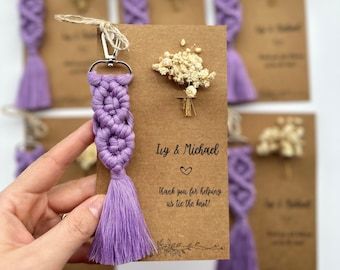 BridaLovely - Etsy Pola Macrame, First Communion Favors, Macrame Wedding, Bridesmaid Thank You, Wedding Giveaways, Wedding Announcement, Gift For Wedding, Baptism Favors, Wedding Gifts For Guests